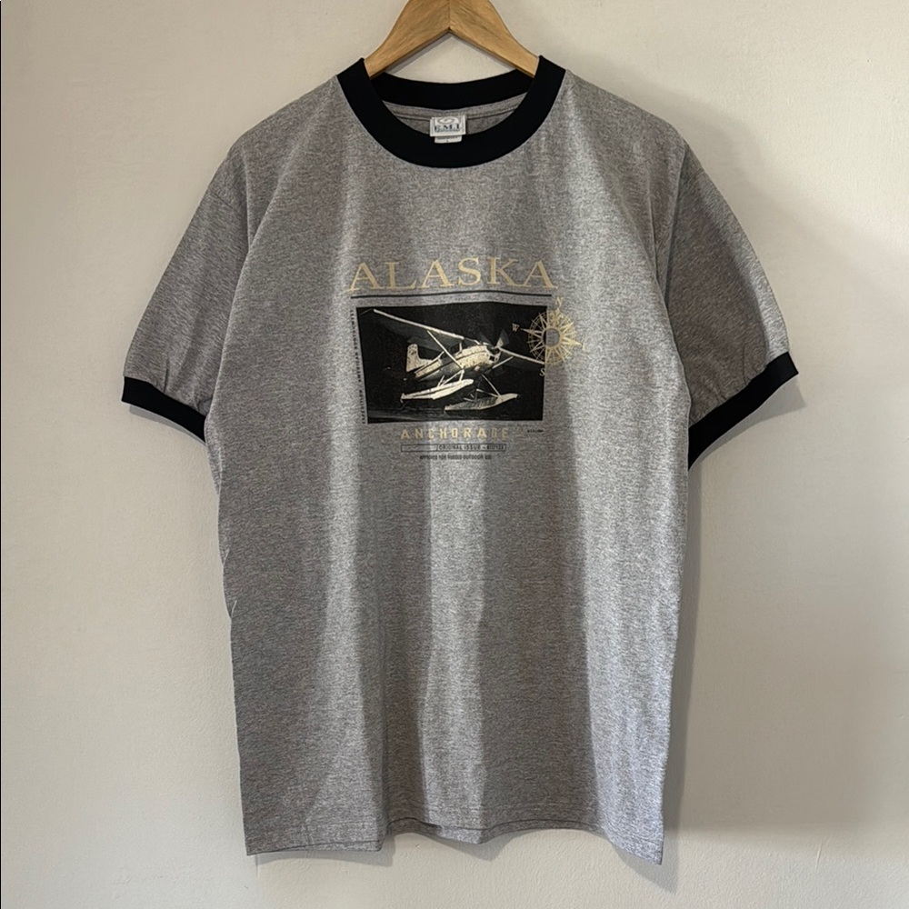 Vintage Alaska Anchorage Ringer Shirt / XL / 2003 / Made In USA